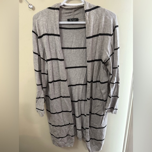 Gray Striped Sweater by Lily Morgan - Picture 2 of 4
